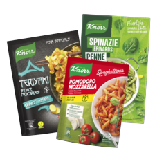 Knorr groentepasta, Spaghetteria, Asia specials of Risotteria